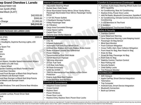 New 2026 Jeep Grand Cherokee L Laredo AWD/4WD image 28