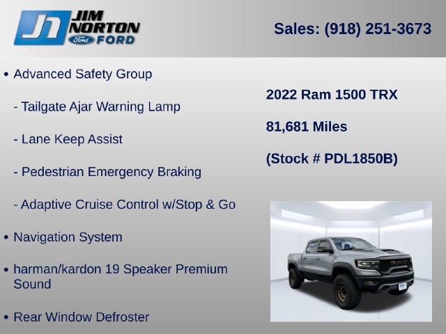 Used 2022 RAM 1500 TRX w/ TRX Level 2 Equipment Group AWD/4WD image 45