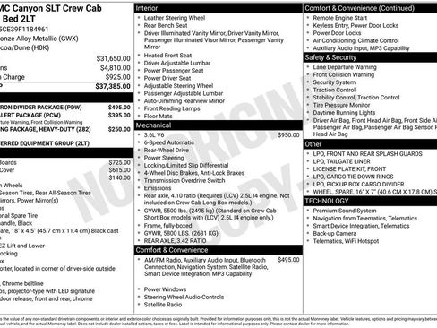 Used 2015 GMC Canyon SLT w/ LPO, Gearon Divider Package image 11