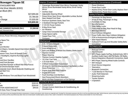 Used 2020 Volkswagen Tiguan SE w/ Panoramic Sunroof Package FWD image 27