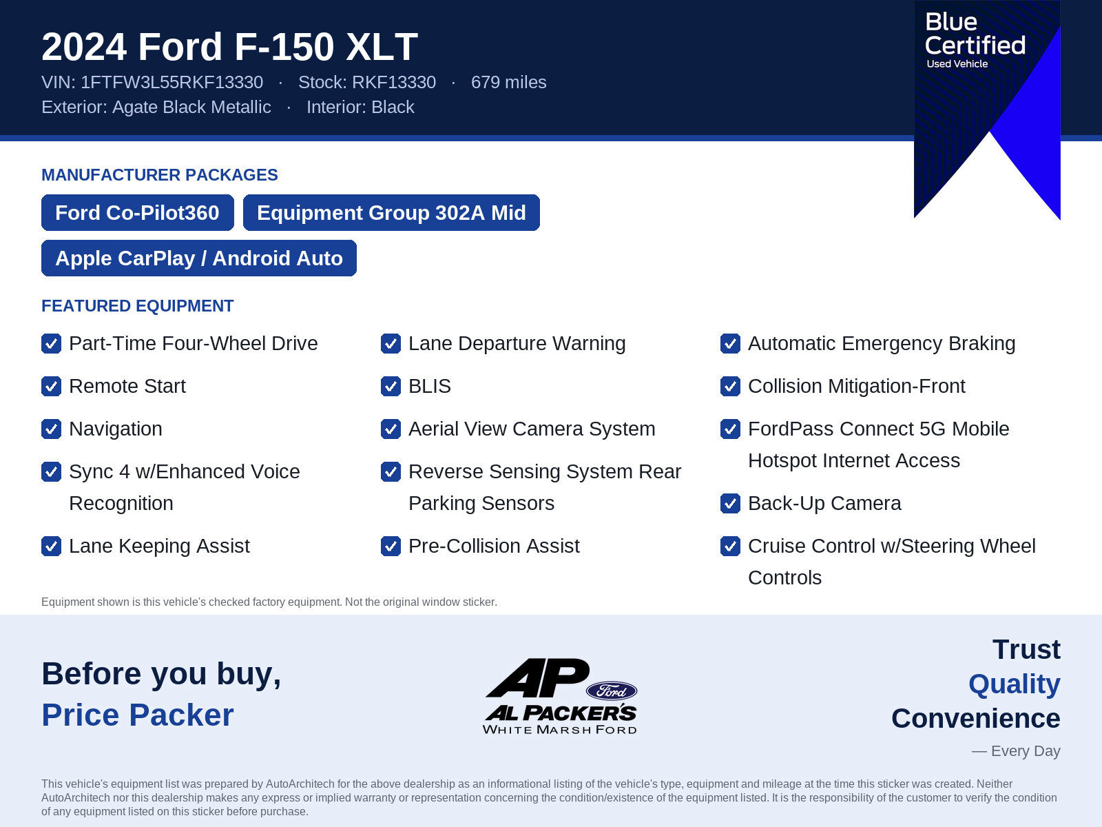 Certified 2024 Ford F150 XLT w/ Equipment Group 302A MID AWD/4WD image 10
