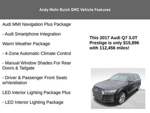 Used 2017 Audi Q7 3.0T Prestige w/ Prestige Package AWD/4WD image 12