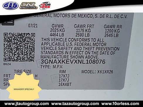 Used 2022 Chevrolet Equinox LT image 18