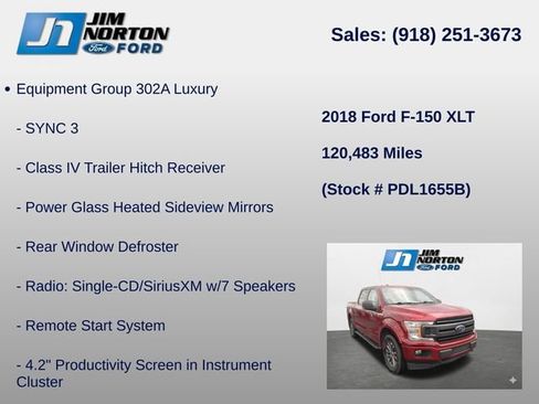 Used 2018 Ford F150 XLT w/ Equipment Group 302A Luxury AWD/4WD image 8