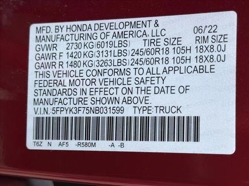 Used 2022 Honda Ridgeline RTL-E image 24
