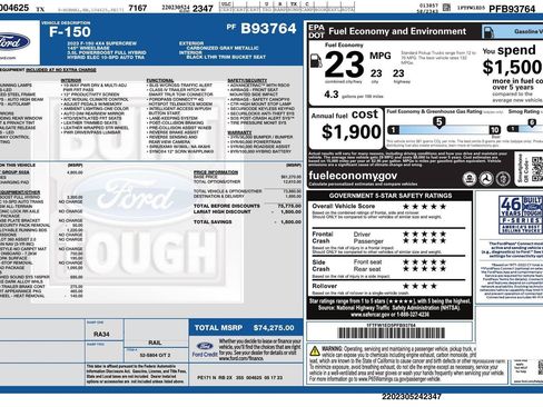 Used 2023 Ford F150 Lariat w/ Equipment Group 502A High AWD/4WD image 43