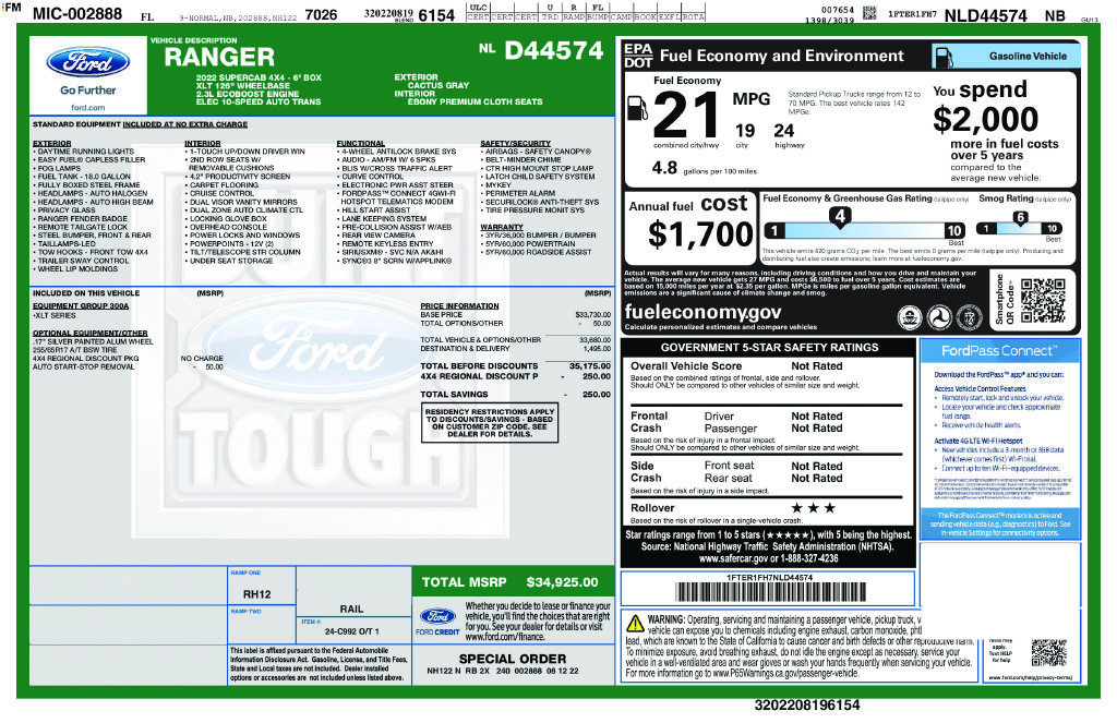 Used 2022 Ford Ranger XLT AWD/4WD image 31
