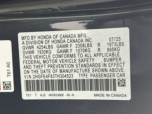 Used 2026 Honda Civic FWD Hybrid Sedan image 12