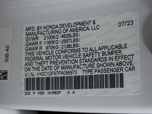 Certified 2023 Honda Accord EX-L image 29