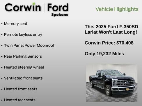 Certified 2025 Ford F350 Lariat w/ Camper Package AWD/4WD image 13