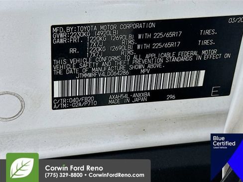 Used 2020 Toyota RAV4 LE w/ All Weather Liner Package AWD/4WD image 34