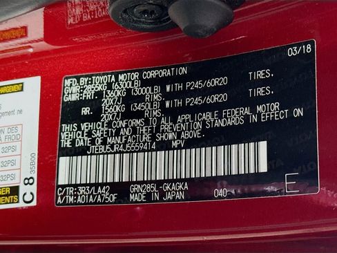 Certified 2018 Toyota 4Runner Limited AWD/4WD image 32