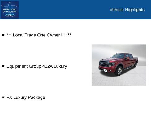 Used 2013 Ford F150 FX4 w/ Luxury Equipment Group AWD/4WD image 2