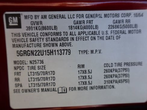 Used 2005 HUMMER H2 SUT w/ Preferred Equipment Group image 46