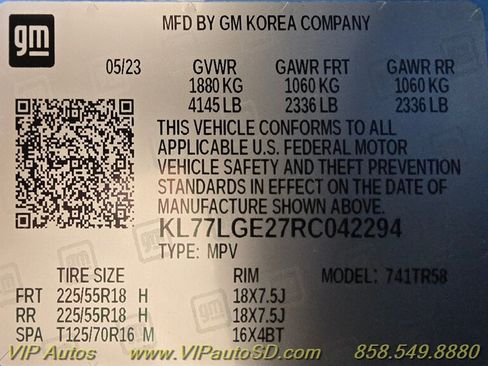 Used 2024 Chevrolet Trax RS w/ Sunroof Package FWD image 25