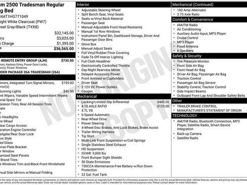 Used 2017 RAM 2500 Tradesman w/ Power & Remote Entry Group image 9