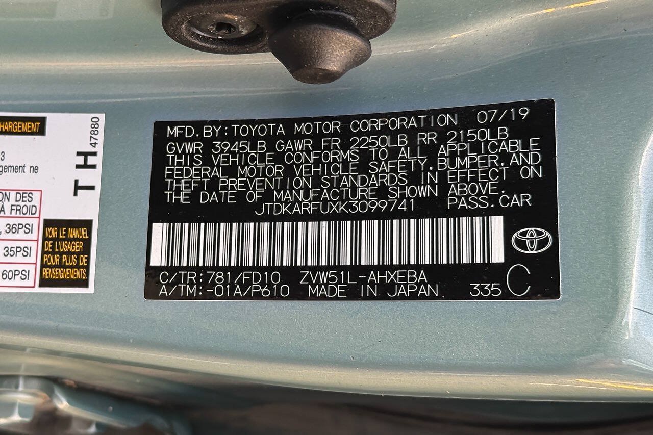 Used 2019 Toyota Prius LE FWD image 19