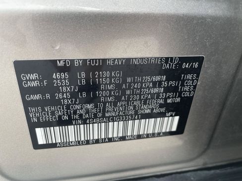 Used 2016 Subaru Outback 2.5i Limited AWD/4WD image 32