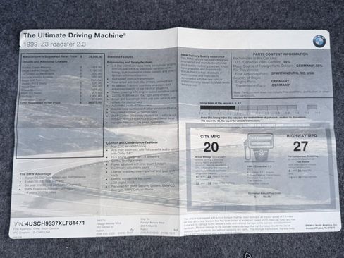 Used 1999 BMW Z3 2.5i RWD image 57