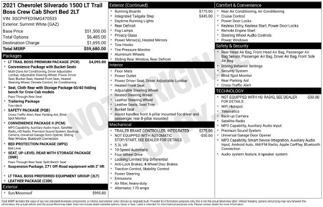 Used 2021 Chevrolet Silverado 1500 LT Trail Boss w/ LT Trail Boss Premium Package AWD/4WD image 2