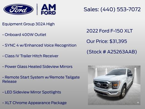 Certified 2022 Ford F150 XLT w/ Equipment Group 302A High AWD/4WD image 6