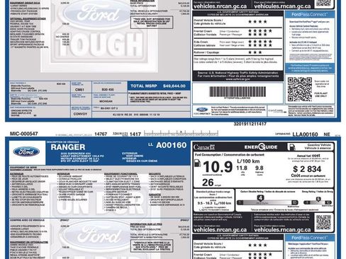 Used 2020 Ford Ranger Lariat w/ Equipment Group 501A Mid image 21