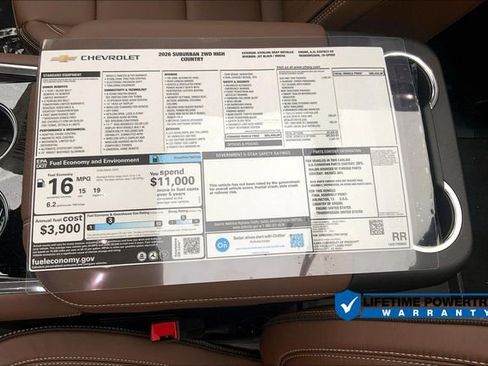 New 2026 Chevrolet Suburban High Country w/ Sun And Tow Package image 15