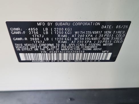 Certified 2025 Subaru Outback Premium image 7