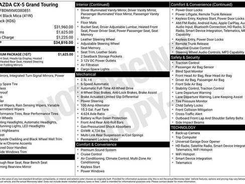 Used 2021 MAZDA CX-5 Grand Touring w/ GT Premium Package image 11