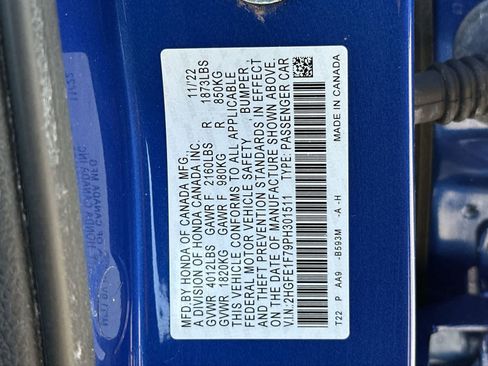 Certified 2023 Honda Civic EX image 2