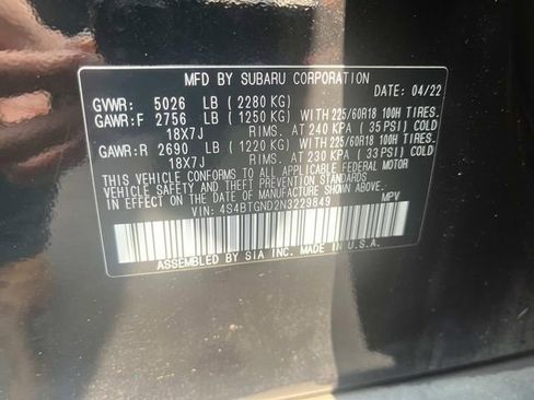 Used 2022 Subaru Outback Limited XT image 32