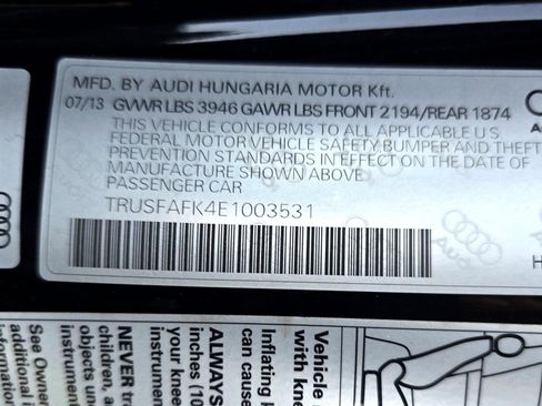 Used 2014 Audi TT 2.0T w/ Fine Nappa Leather Package image 50