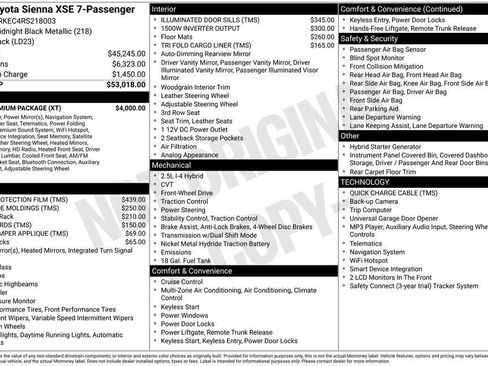 Used 2024 Toyota Sienna XSE w/ XSE Premium Package FWD image 32