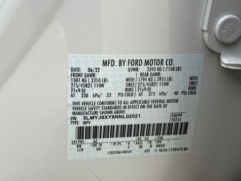 Certified 2022 Lincoln Aviator Grand Touring w/ Elements Package Plus image 29