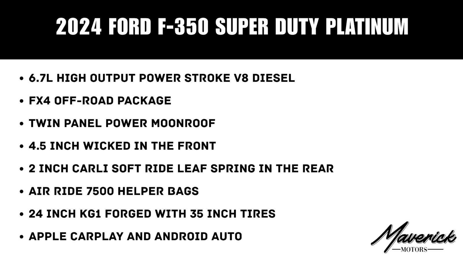 Used 2024 Ford F350 Platinum w/ FX4 Off-Road Package AWD/4WD image 2