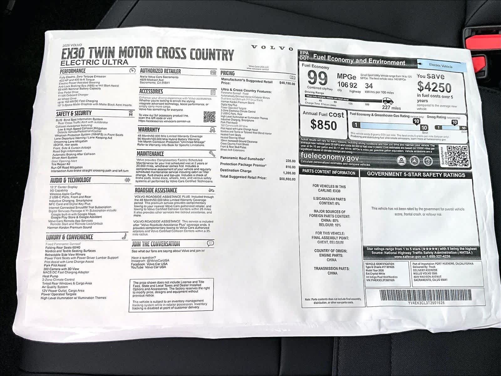 New 2026 Volvo EX30 Cross Country Ultra w/ Protection Package Premier AWD/4WD image 36