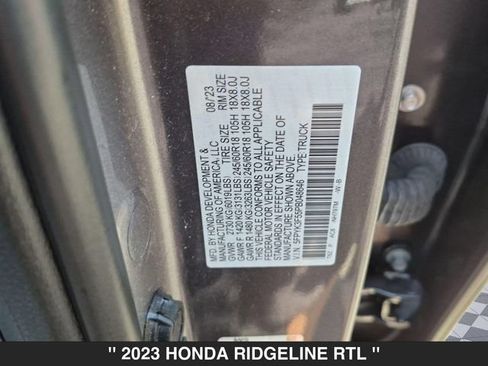 Used 2023 Honda Ridgeline RTL image 35