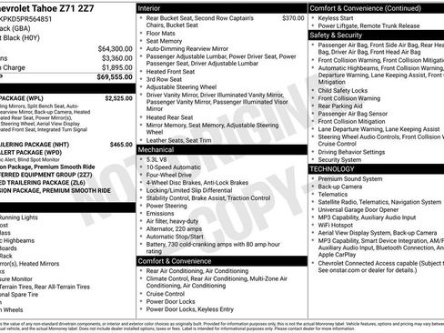 Used 2023 Chevrolet Tahoe Z71 w/ Luxury Package AWD/4WD image 20