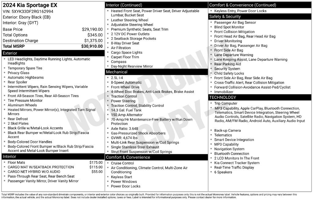 Used 2024 Kia Sportage EX FWD image 10