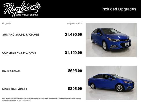 Used 2017 Chevrolet Cruze LT w/ Sun And Sound Package image 27