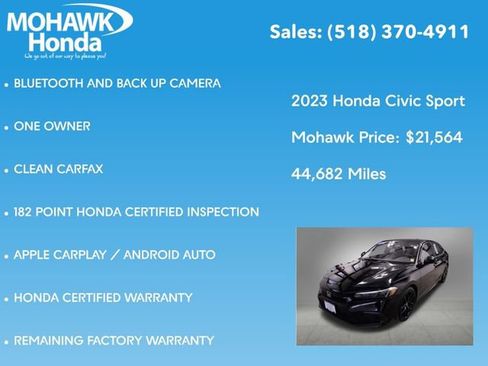 Certified 2023 Honda Civic Sport image 8