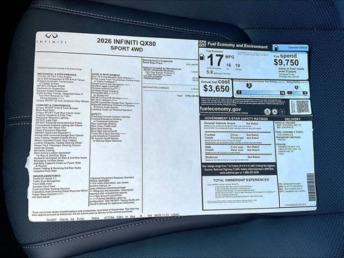 New 2026 INFINITI QX80 4WD w/ Sport Exterior Package image 27