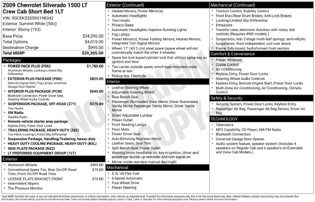 Used 2009 Chevrolet Silverado 1500 LT w/ Power Pack Plus AWD/4WD image 2