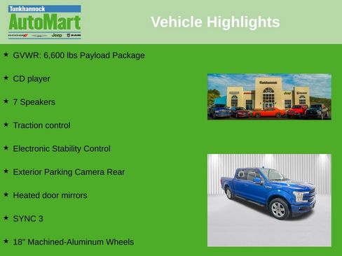 Used 2018 Ford F150 Lariat w/ Equipment Group 502A Luxury AWD/4WD image 6