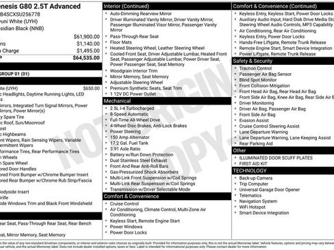 Used 2025 Genesis G80 2.5T Advanced image 30