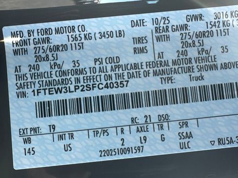 Certified 2025 Ford F150 XLT w/ Equipment Group 302A MID AWD/4WD image 30
