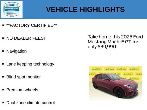 Certified 2025 Ford Mustang Mach-E GT AWD/4WD image 11