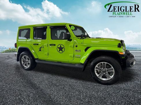 Used 2021 Jeep Wrangler Unlimited Sahara w/ Uconnect 4C Nav & Sound Group AWD/4WD image 7