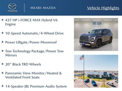 Used 2023 Toyota Sequoia Limited w/ Tow Technology Package AWD/4WD image 2