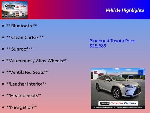 Used 2016 Lexus RX 350 FWD w/ Premium Package image 16